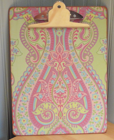 patterned clipboard, multicolor