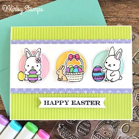 Sunny Studio Stamps: Chubby Bunny Window Trio Circle Dies Customer Card Share by Dana Kirby