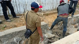Dinas PUPR Cek Langsung Pekerjaan Talud Milik CV. Iman Jaya Simpang Onggok, Rejo Mulya Kecamatan Wayserdang