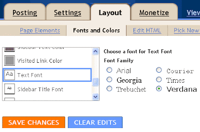 Font and Colors