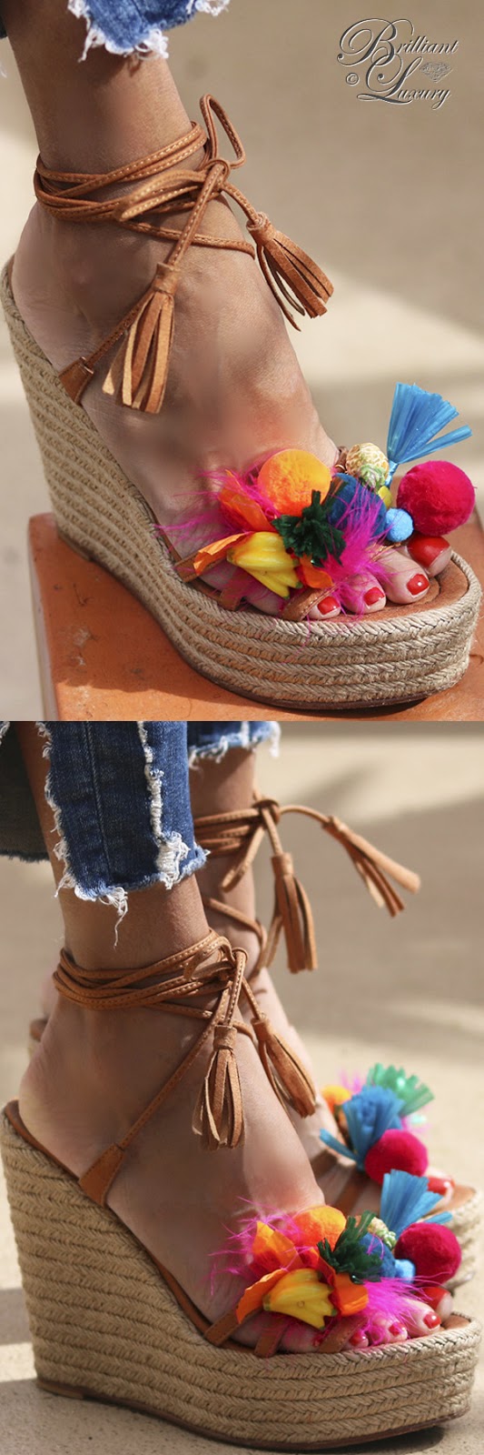 Brilliant Luxury ♦ Alameda Turquesa Holi Tutti Frutti wedges