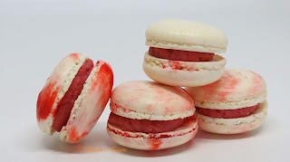 Macarons fraise préparation 