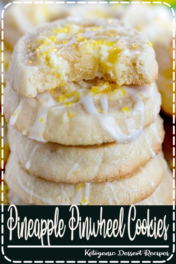 Wonderfully easy and festive, these Pineapple Pinwheel Cookies are the showstoppers you've been looking for! The pineapple cheesecake filling is perfectly matched by the simple and sweet almond flavored cookie dough and is sure to be a hit with friends and family this year! // Mom On Timeout #ad #pineapple #cookie #cookies #recipe #dessert #DoleHoliday #SharetheSunshineL