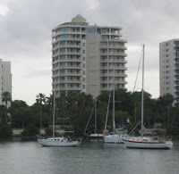 View of Sarabande from marina in Sarasota, Florida