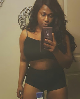 Uche jombo wears pant and bra in new picture