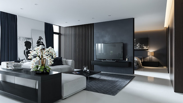 black and gray living room ideas