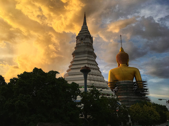 the Big Buddha at Wat Pak Nam, Bangkok, Thailand