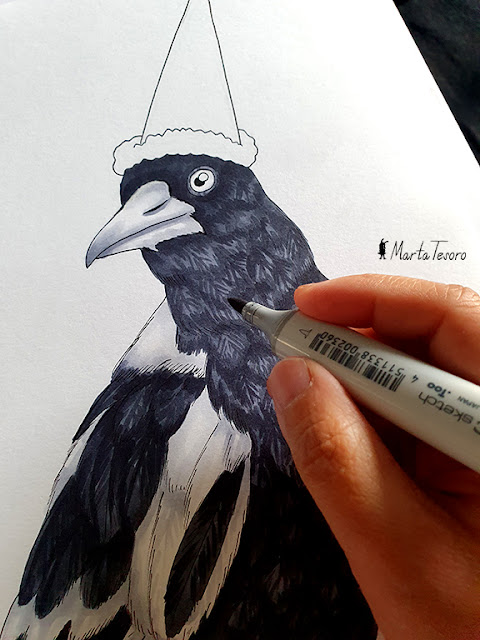 Australian Magpie by Rabbit Town Art