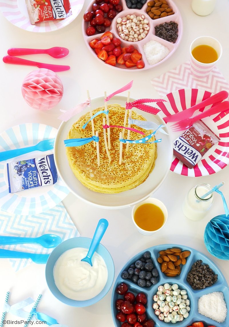 Un Délicieux Bar à Crêpes  - des idées de décorations et recettes DIY pour un goûter d'anniversaire, baby shower ou fête en famille! by BirdsParty.fr @birdsparty #barcrepes #crepes #petitdejeuner #rentree #larentree #brunch #gouteranniversaire #brunchparty