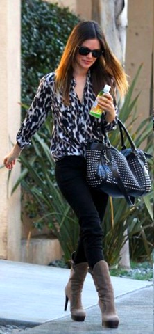 rachel-bilson-animal-print-dress