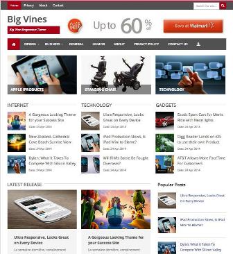 BigVines - Template Blog SEO Unik Gaya Majalah - Contoh Blog