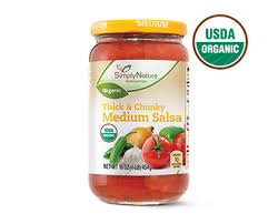 jar of organic chunky salsa for shakshookah recipe