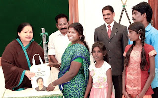 Chief Minister of Tamil Nadu Distributing 2016 Pongal Gift Hamper