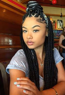 37 Unique Triangle Box Braids Hairstyles 2019 Funky For Black Women