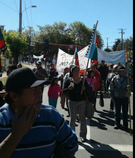 Comunidades mapuches de Lautaro y Araucanía marcharon por el centro de la ciudad para llamar la atención a sus demandas y preocupaciones en rechazo a la construcción de embalse en río Muco.