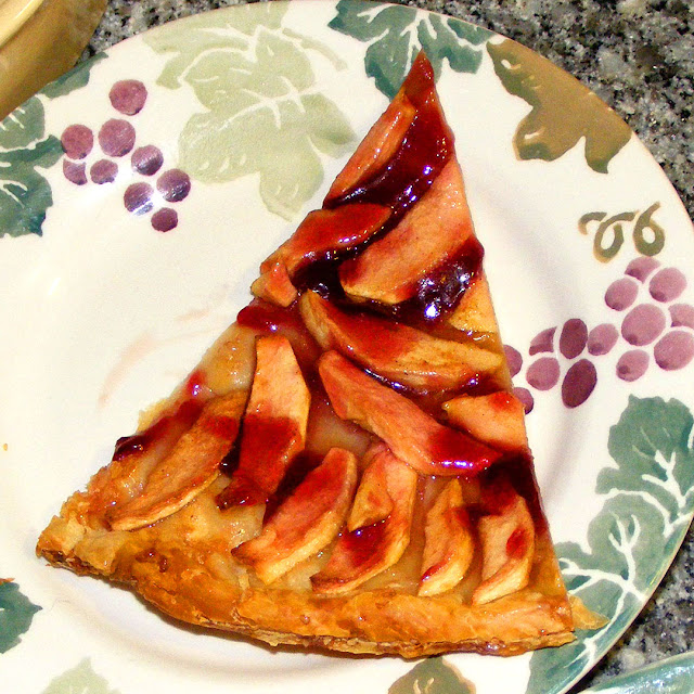 A slice of homemade tarte au vigneronne (winemaker tart). Photo by Loire Valley Time Travel.