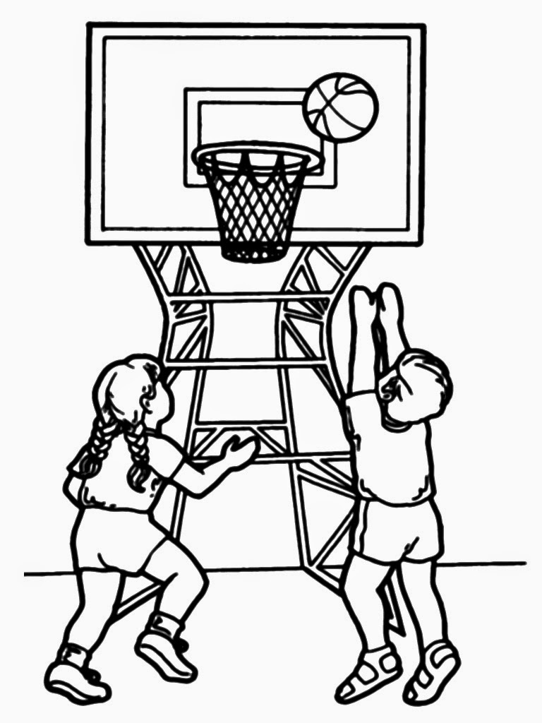 Download Basketball Coloring Page Preschool | Coloring Page Blog