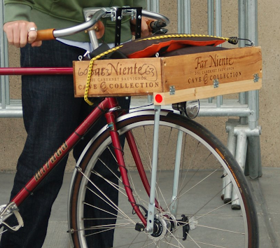 wine box bike basket custom DIY modification