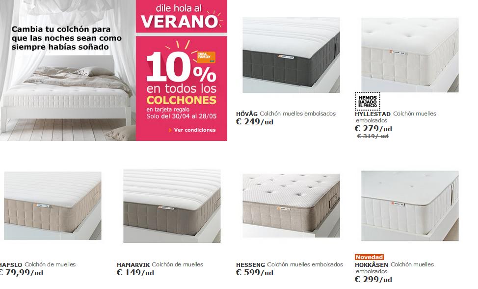 Colchones en ikea precios