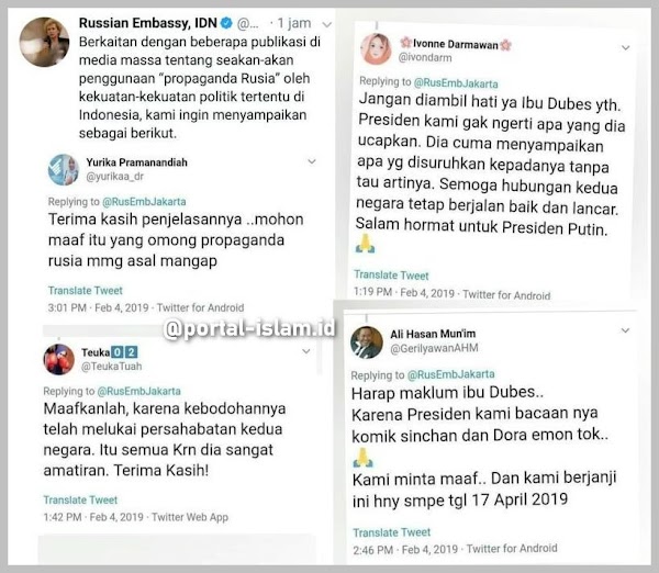 Asli Bikin Ngakak! Ungkapan Maaf Warganet Kepada Dubes Rusia Gara-gara Omongon Jokowi