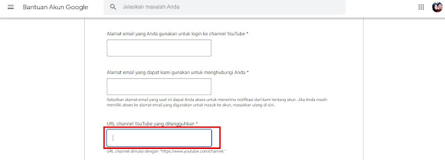 Email Yang Dapat Dihubungi Cara Banding YouTube