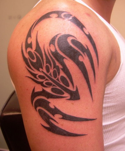 Scorpio Zodiac Tribal Tattoo in Right Arm is one of the tattoo is tribal 