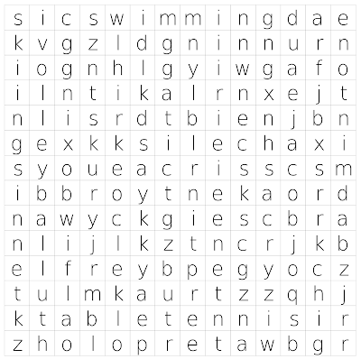 Sports : Word Search Puzzle