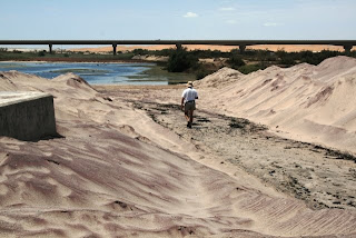 Dr. Hu Berry walking in the Swakop River