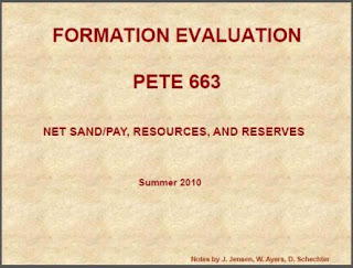 Formation Evaluation, PETE 663