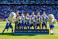 R. C. D. ESPANYOL DE BARCELONA. Temporada 2019-20. Diego López, Campuzano, Marc Roca, David López, Calero, Bernardo. Pedrosa, Víctor Sánchez, Víctor Gómez, Wu Lei y Sergi Darder. R. C. D. ESPANYOL DE BARCELONA 1 GETAFE C. F. 1. Domingo 24/11/2019, 12:00 horas. Campeonato de Liga de 1ª División, jornada 14. Cornellá-El Prat, Barcelona, RCDE Stadium: 22.031 espectadores. GOLES: 0-1: 3’, Jaime Mata. 1-1: 45’, Wu Lei.