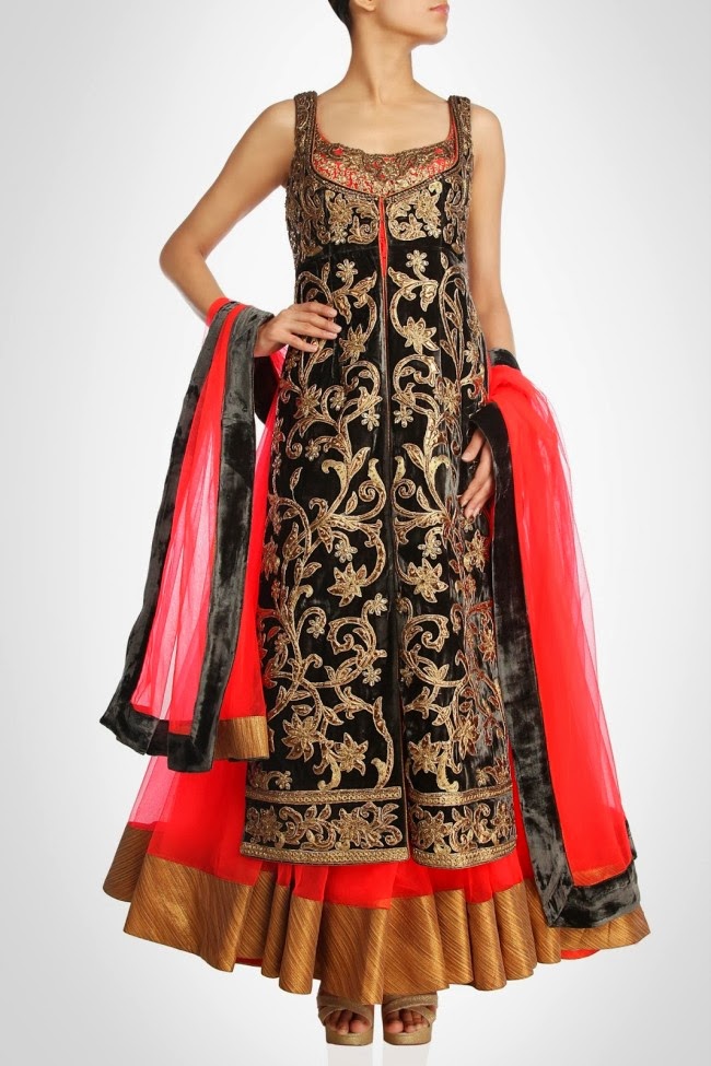 Latest Anarkali Fancy Frocks for Girls 2014