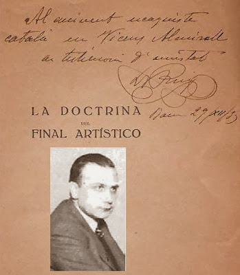 Dedicatoria del Dr. Puig a Vicente Almirall