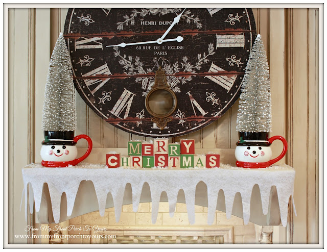  Vintage Farmhouse Christmas Kitchen-Mantel Above StoveFrench Country-From My Front Porch To Yours