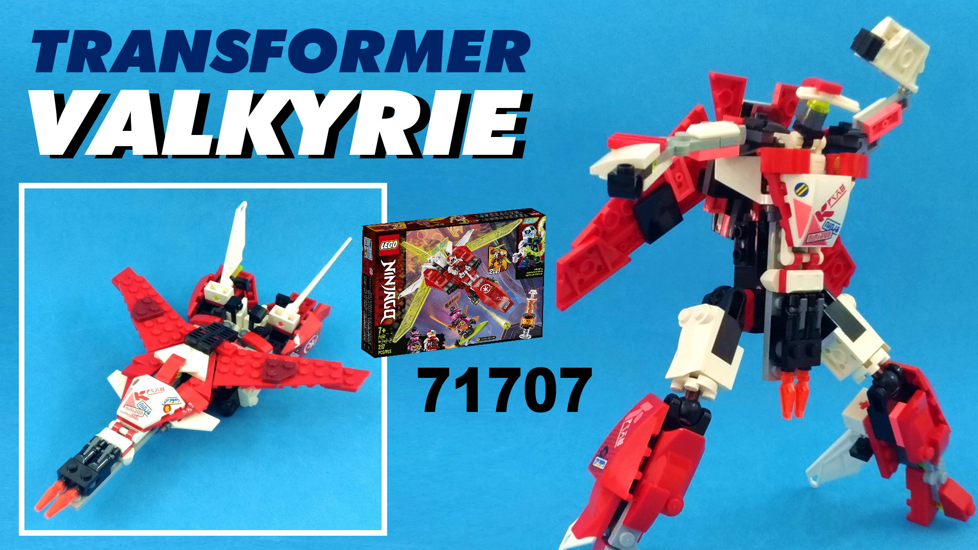 Alanyuppie's LEGO Transformers: Video Tutorial: Transformer VF-1 Valkyrie from Ninjago 71707: Mech Jet