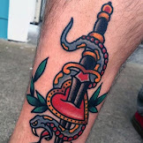 American Traditional Pocket Knife Tattoo