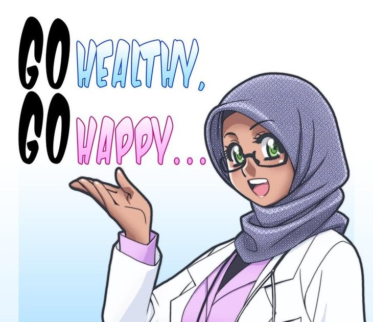  Gambar  Kartun  Dokter  Gigi Muslim Top Gambar 