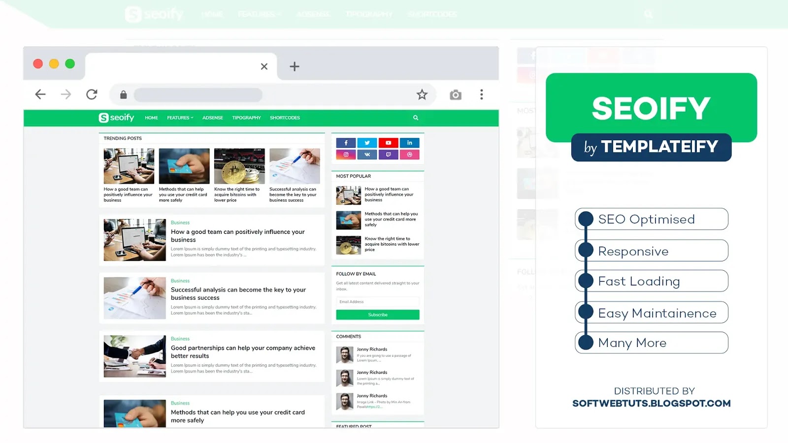 Seoify - Responsive Blogger Template