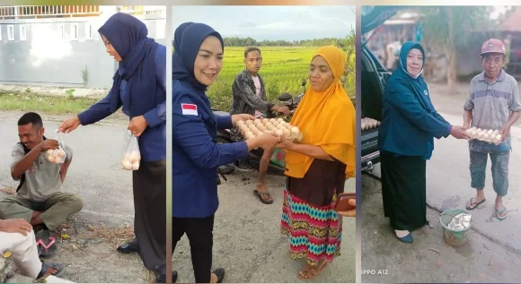 Garnita Malahayati Nasdem Sumbar Sebar Kebaikan 1 Ton Telur Untuk Warga Sumbar