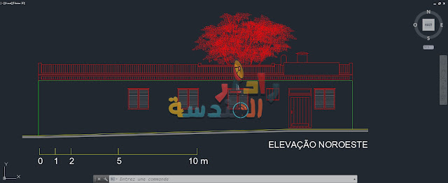 مشروع البيت الزجاجي لينا بو باردي dwg 