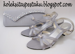 Tas Pesta Sandal Terbaru Silver