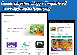 download Google playstore v2 premium blogger template