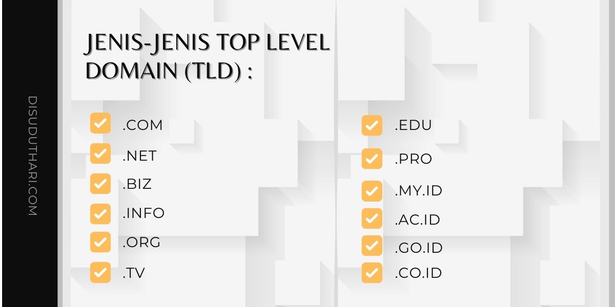 Jenis-jenis Top Level Domain