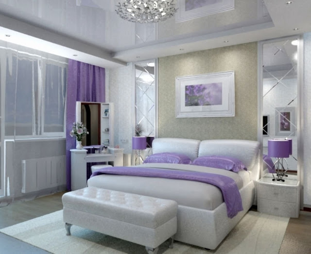 bedroom ideas purple and grey