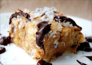 Coconut-Chocolate Chip Bread Pudding