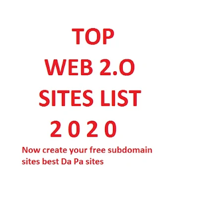 Top web 2.o sites list 2020 