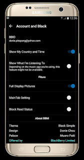 BBM Mod Black Simple V.3.1.0.13 Apk (UNCLONE)