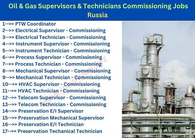 Oil & Gas Supervisors & Technicians Commissioning Jobs Russia