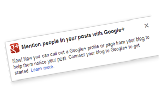 mention people in Blogger