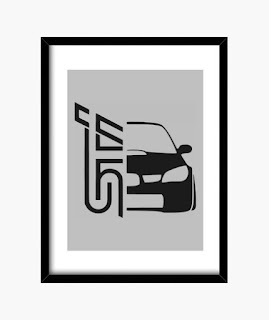 Motor, coche, coches, subaru, STI, poster, posters