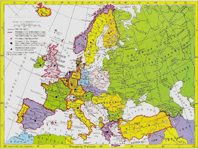 Europe Map 1960 